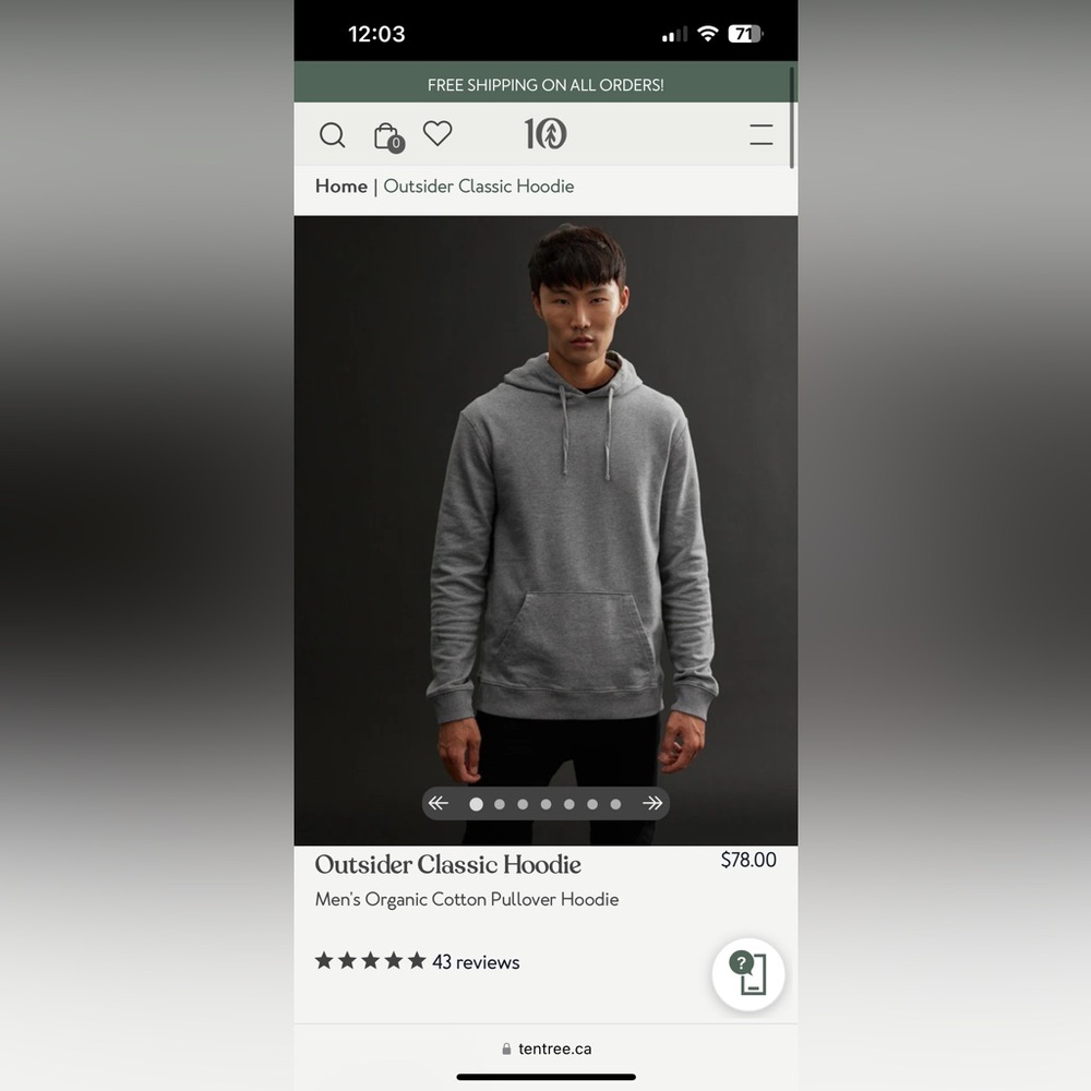 10 tree outsider hoodie black